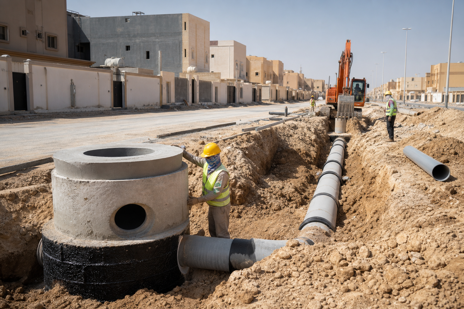 Sewage Networks Projects in East Riyadh